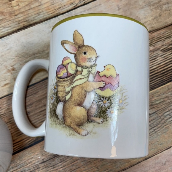 Set Of 4 Easter Ceramic Mugs Coffee/Cocoa Bar - Picture 3 of 14